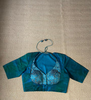 Green 2 in one masaba style blouse