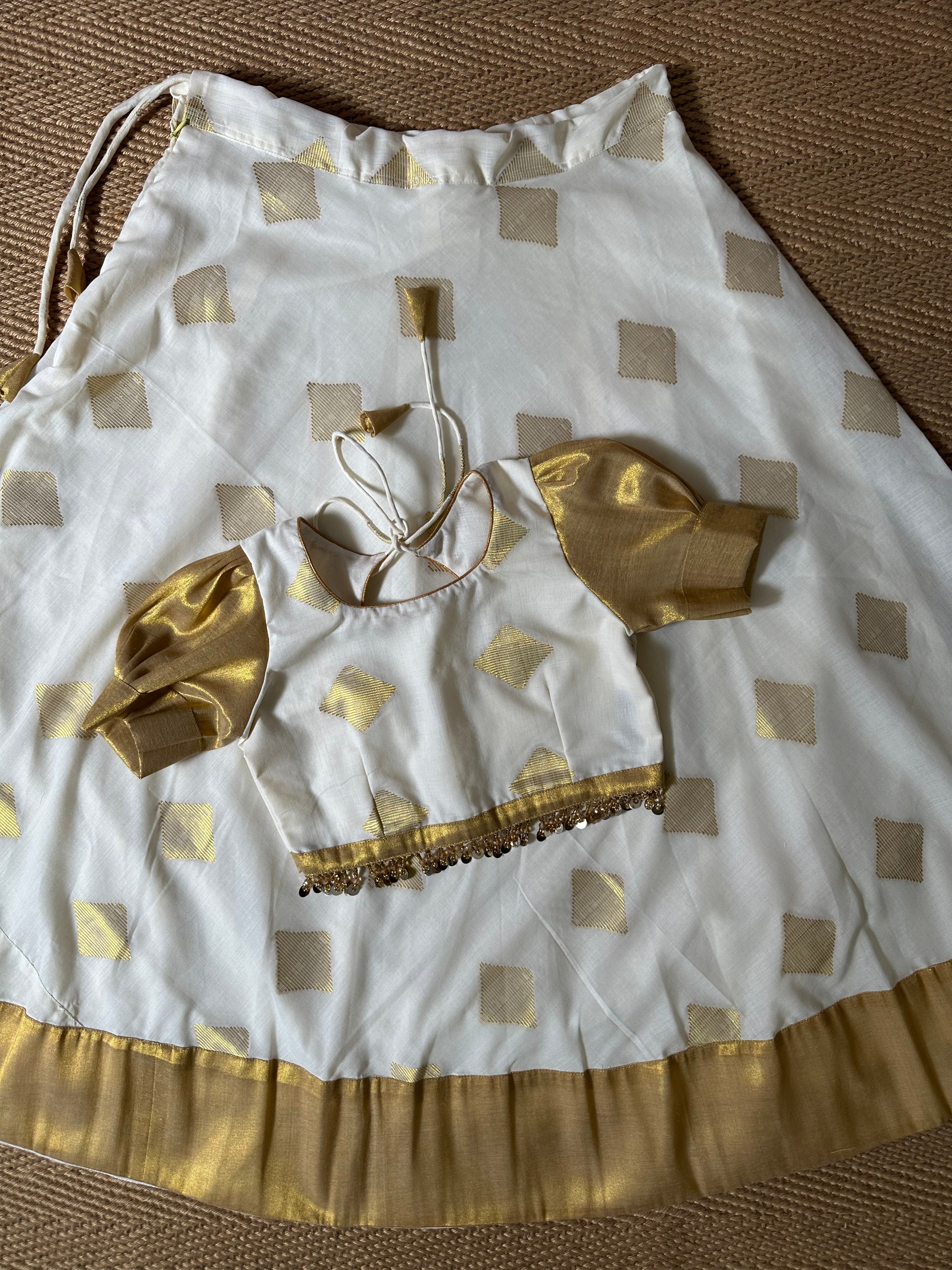 Onam skirt and crop top