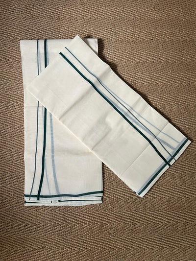 Green Puliyilakara set mundu