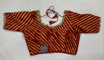Red brocade blouse