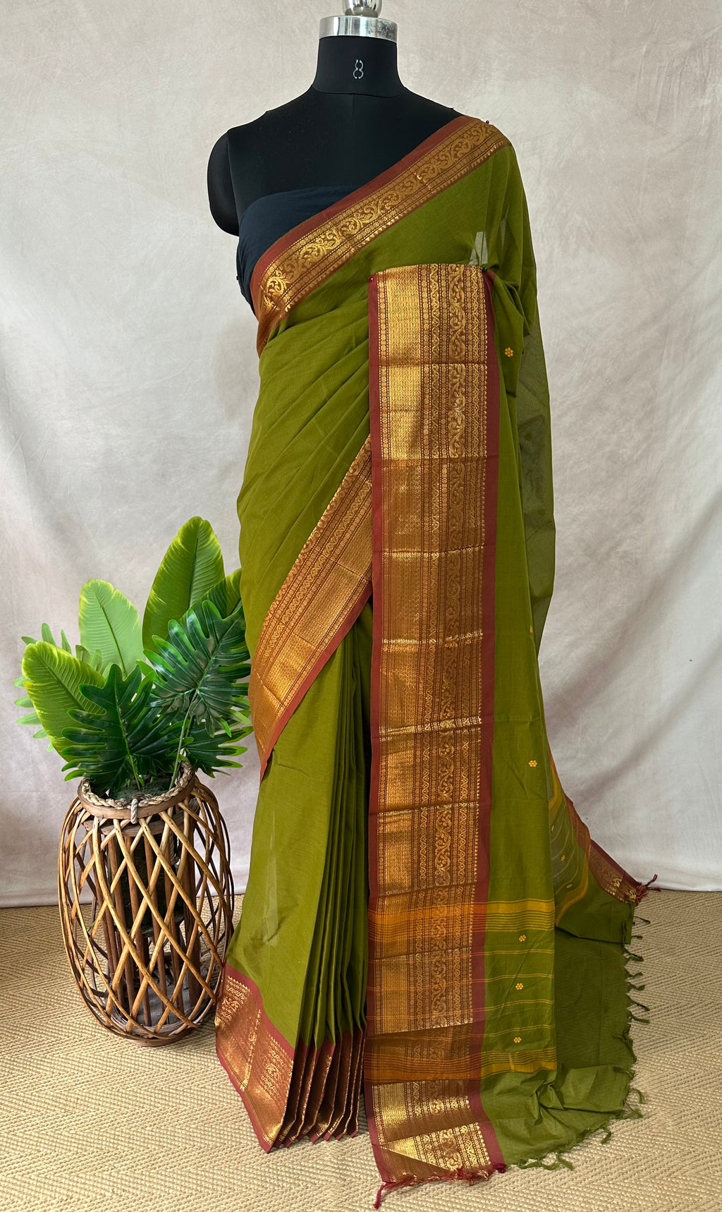 Kanchivaram cotton handloom saree , no BP