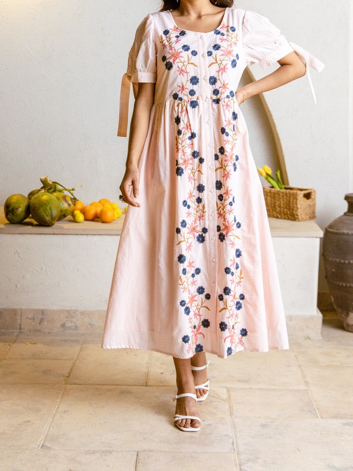 Pink blue dress