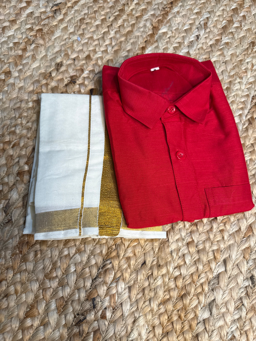Shirt and Boys velcro mundu
