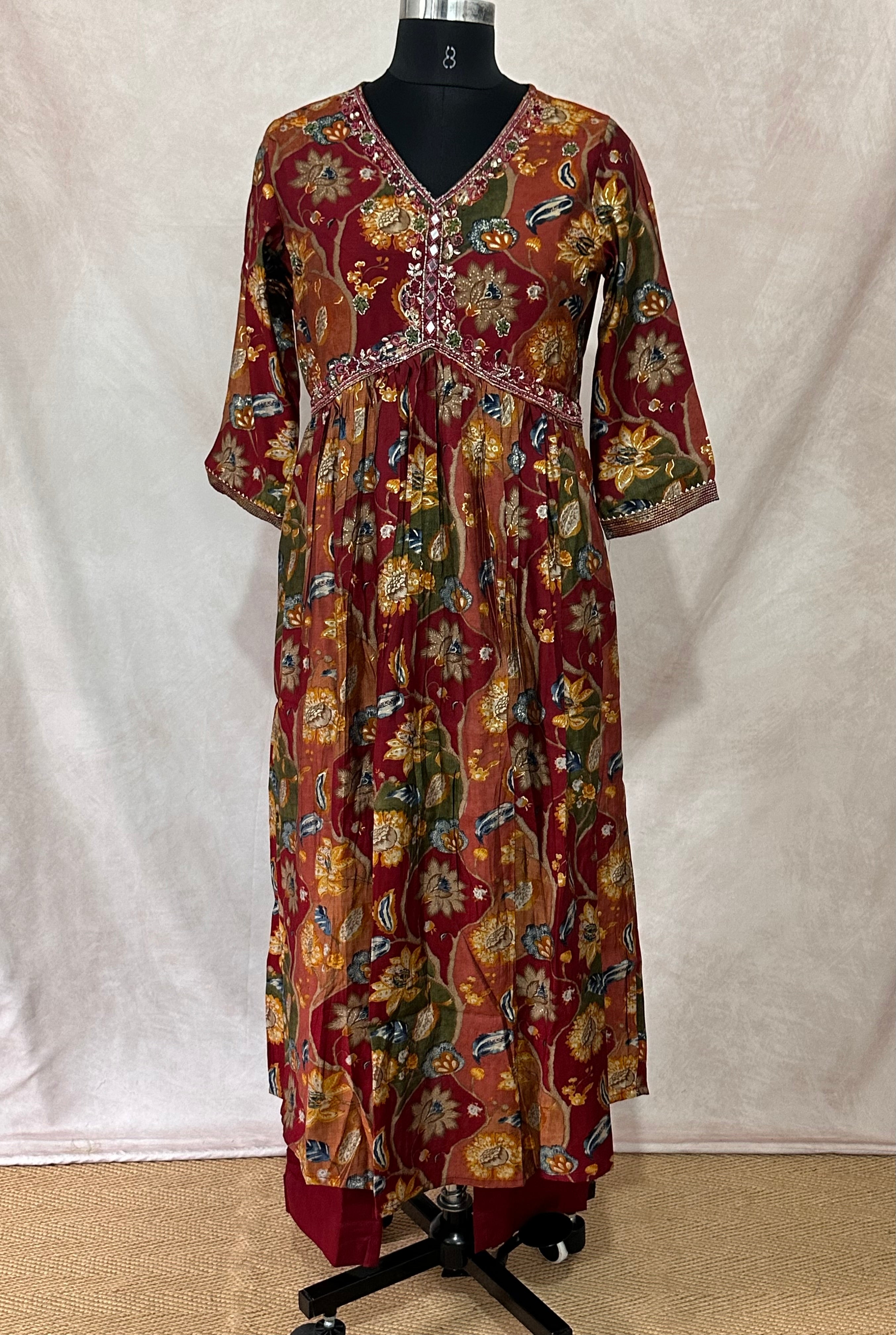 Kurti with bottom and dupatta