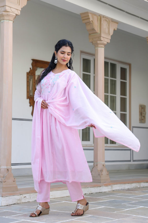 Light Pink kurti set