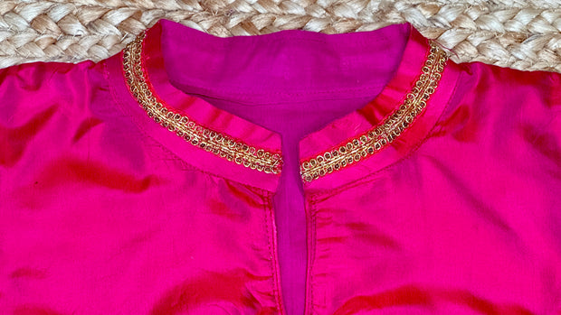 Pink silk blouse