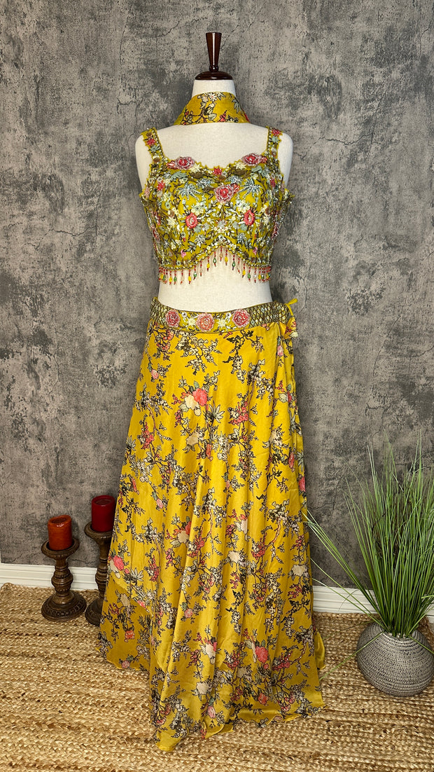 Yellow lehanga