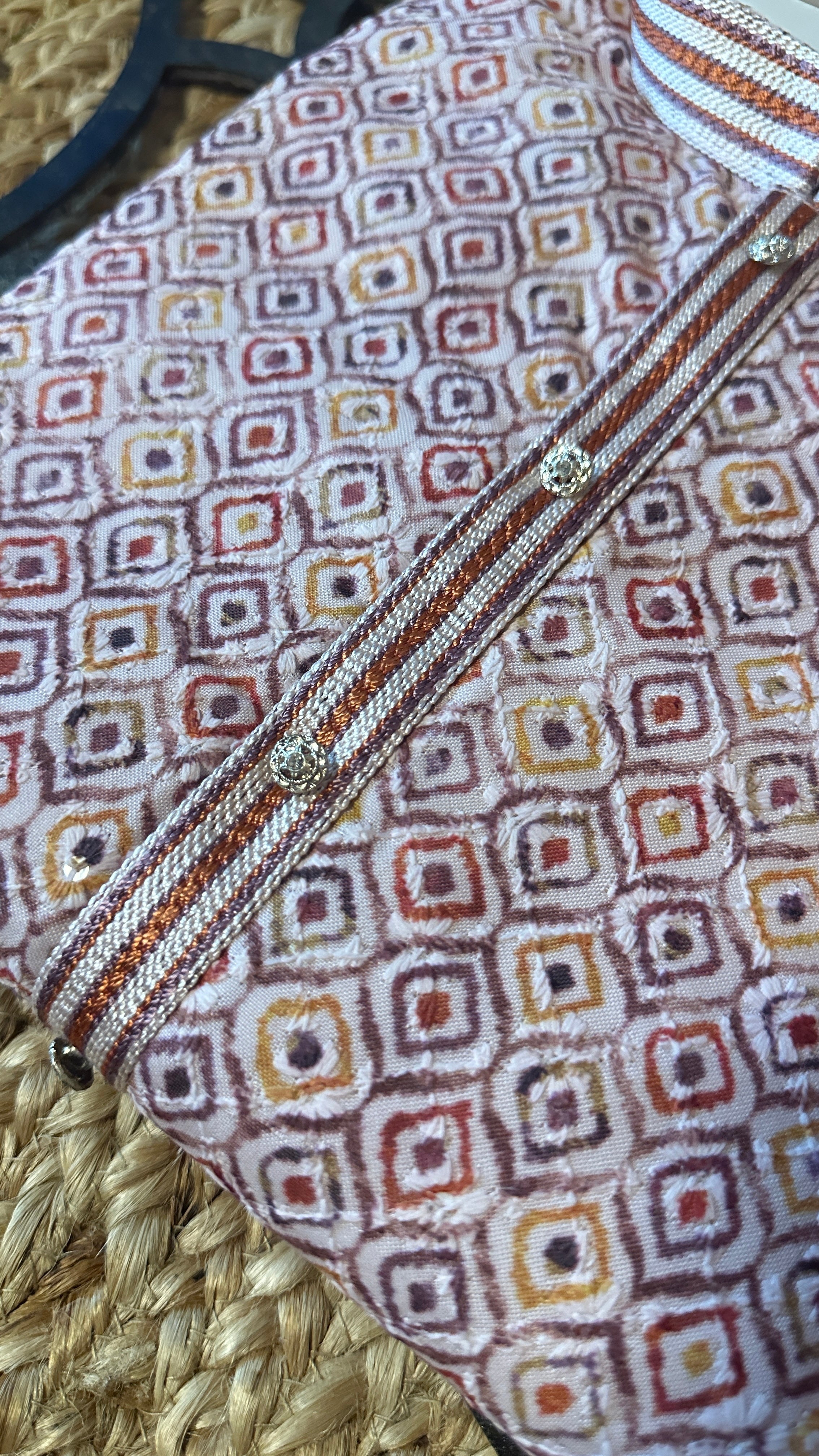 Cotton Kurta wirh thread and sequins work