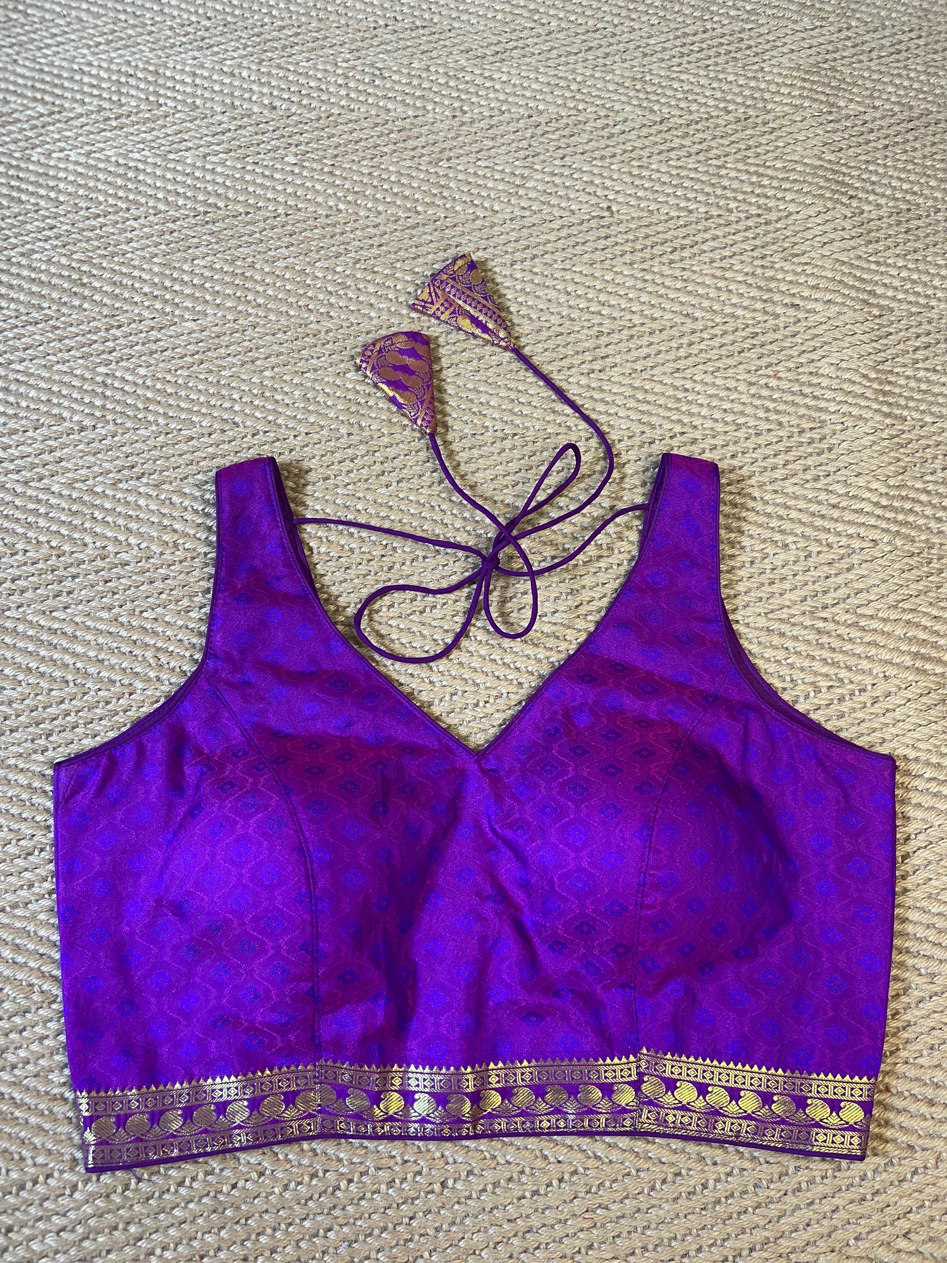 Majenta silk blouse