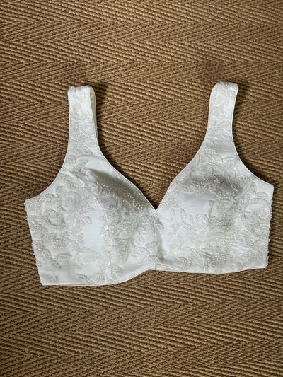 Off white blouse with bead work