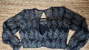 Black net full sleeve blouse