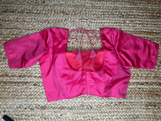 Pink silk blouse