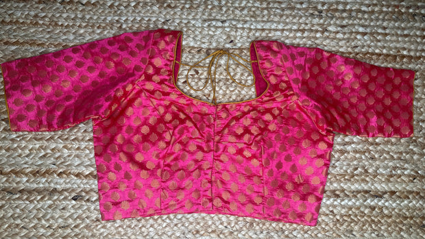 Peach brocade blouse