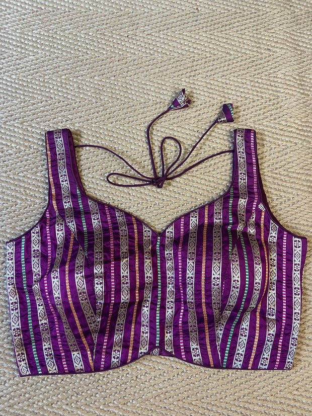 Majenta brocade blouse