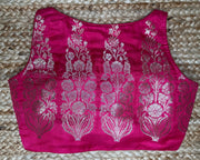 Pink silk sleeveless blouse