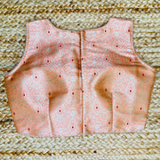 Peach banarsi brocade crop top