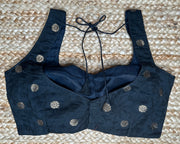 Black brocade blouse