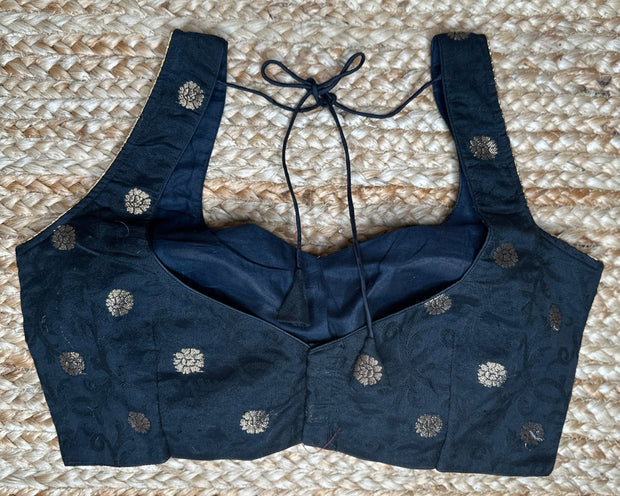 Black brocade blouse