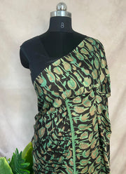 Nashpal Tussar by modal silk saree with hand block print with natural dye, with BP