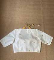 Off white and red 2 in one masaba style blouse