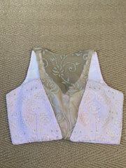 Light pink chikankari designer blouse