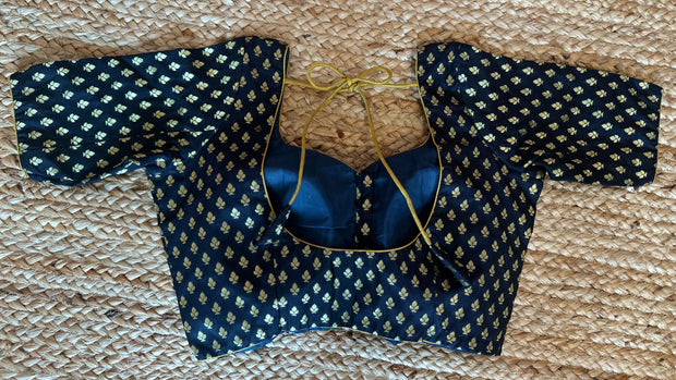 Black brocade blouse