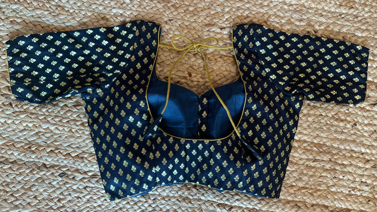 Black brocade blouse