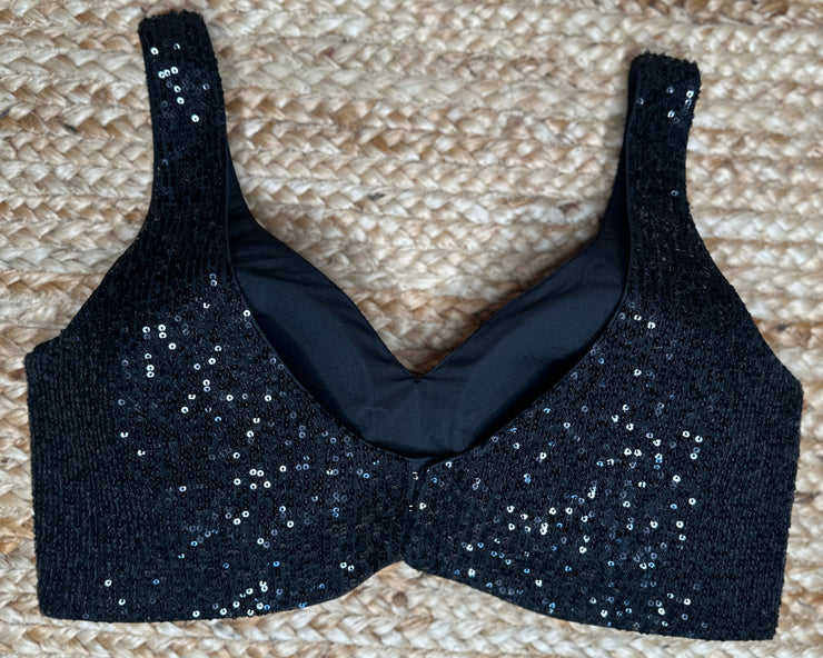 Black sequins blouse