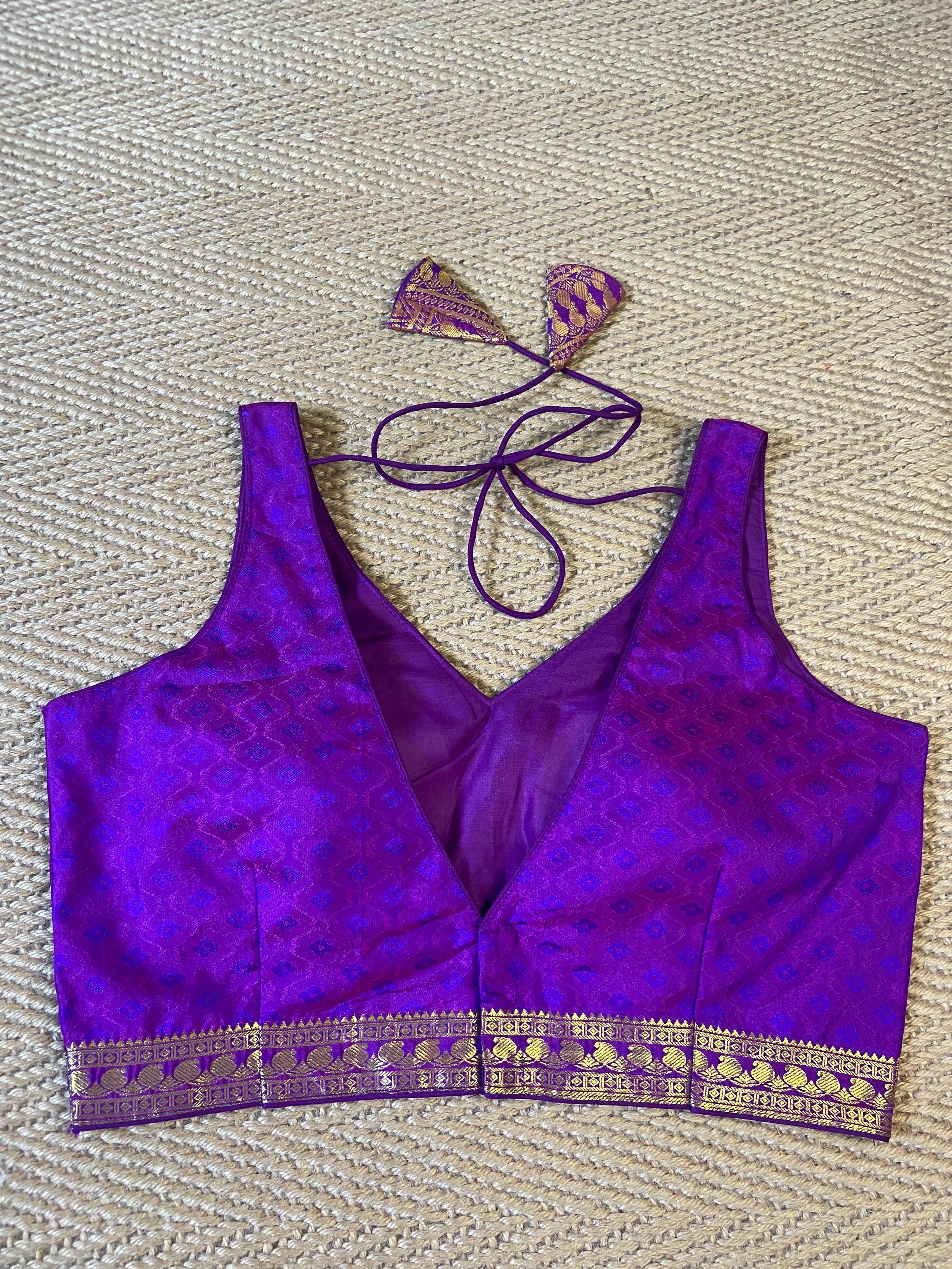 Majenta silk blouse