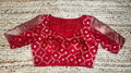 Red tissue silk blouse