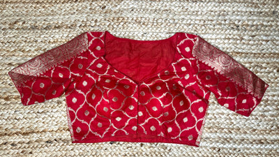 Red tissue silk blouse