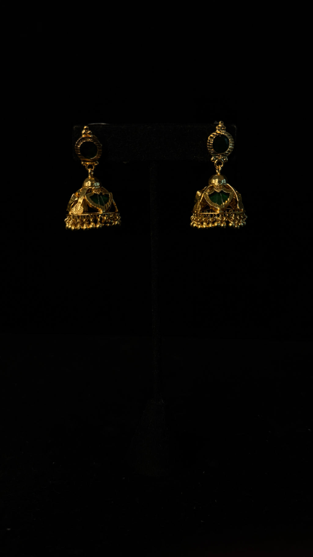 1gm gold plated Krishna pendent with jhumka