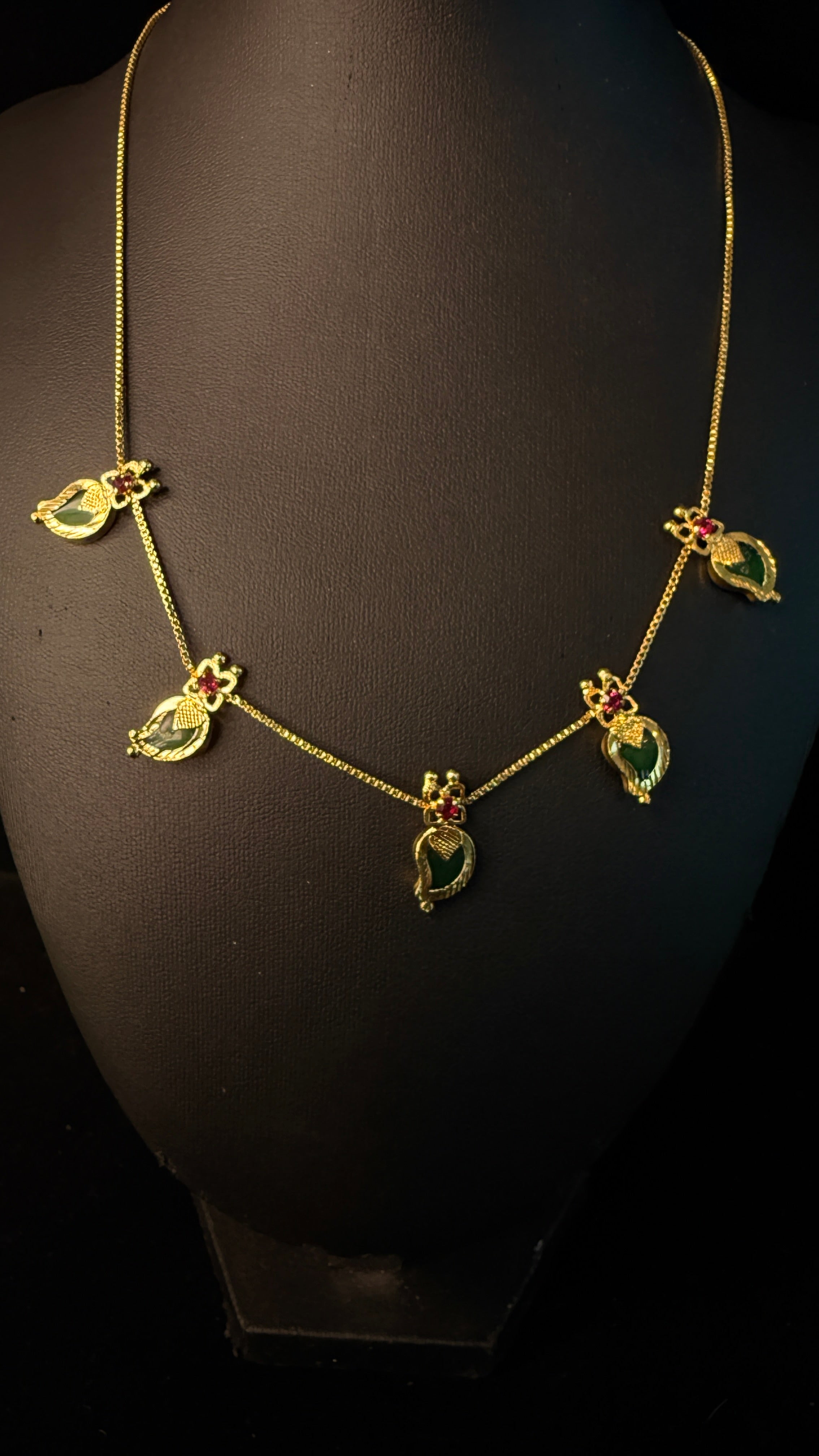 1gm gold plated Mango necklace