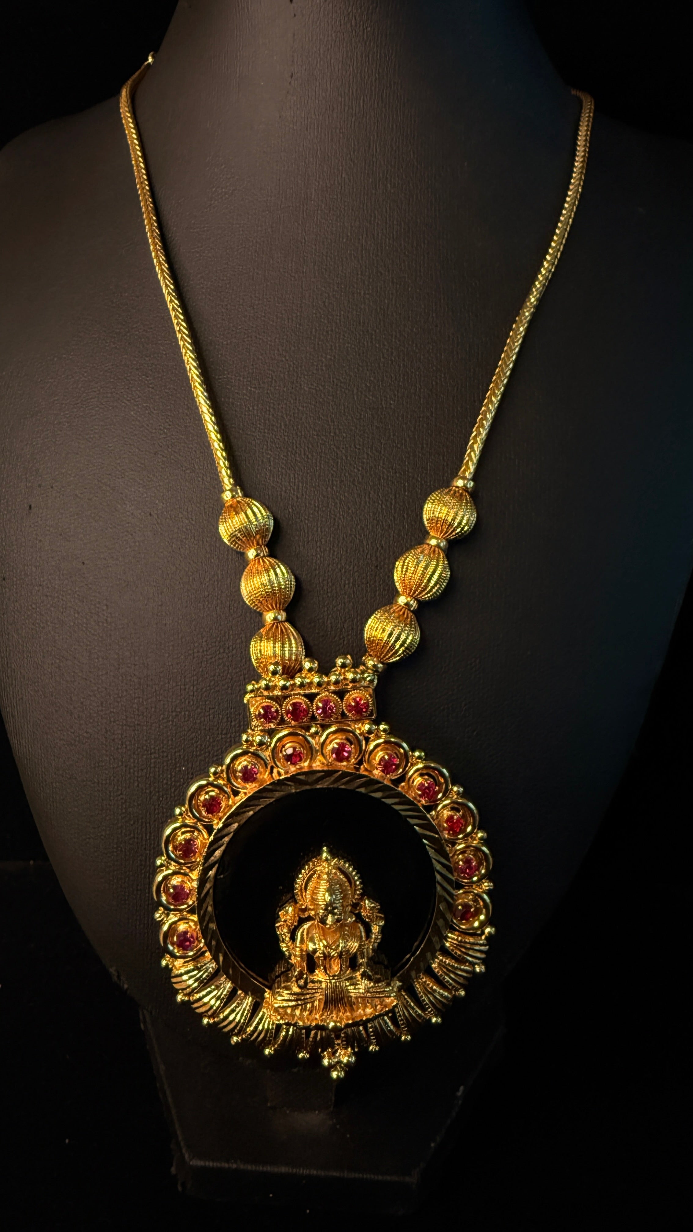 1gm gold plated Pendent with jhumka