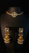 Chokker with jadau kundan and jhumka
