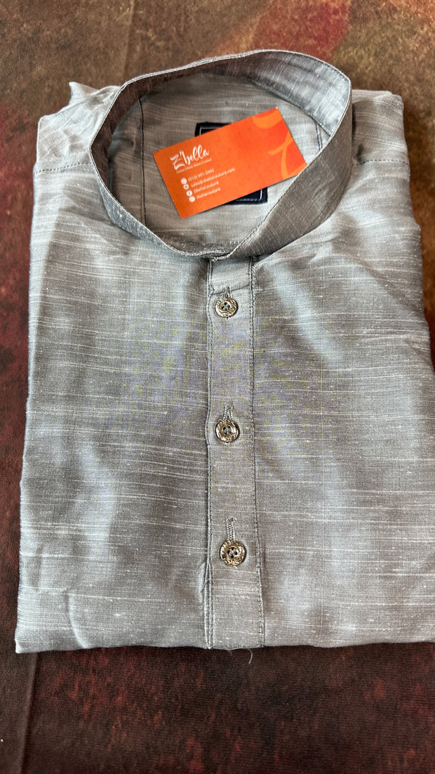 Silver grey short kurta - Size 42