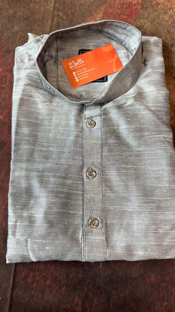 Silver grey short kurta - Size 42