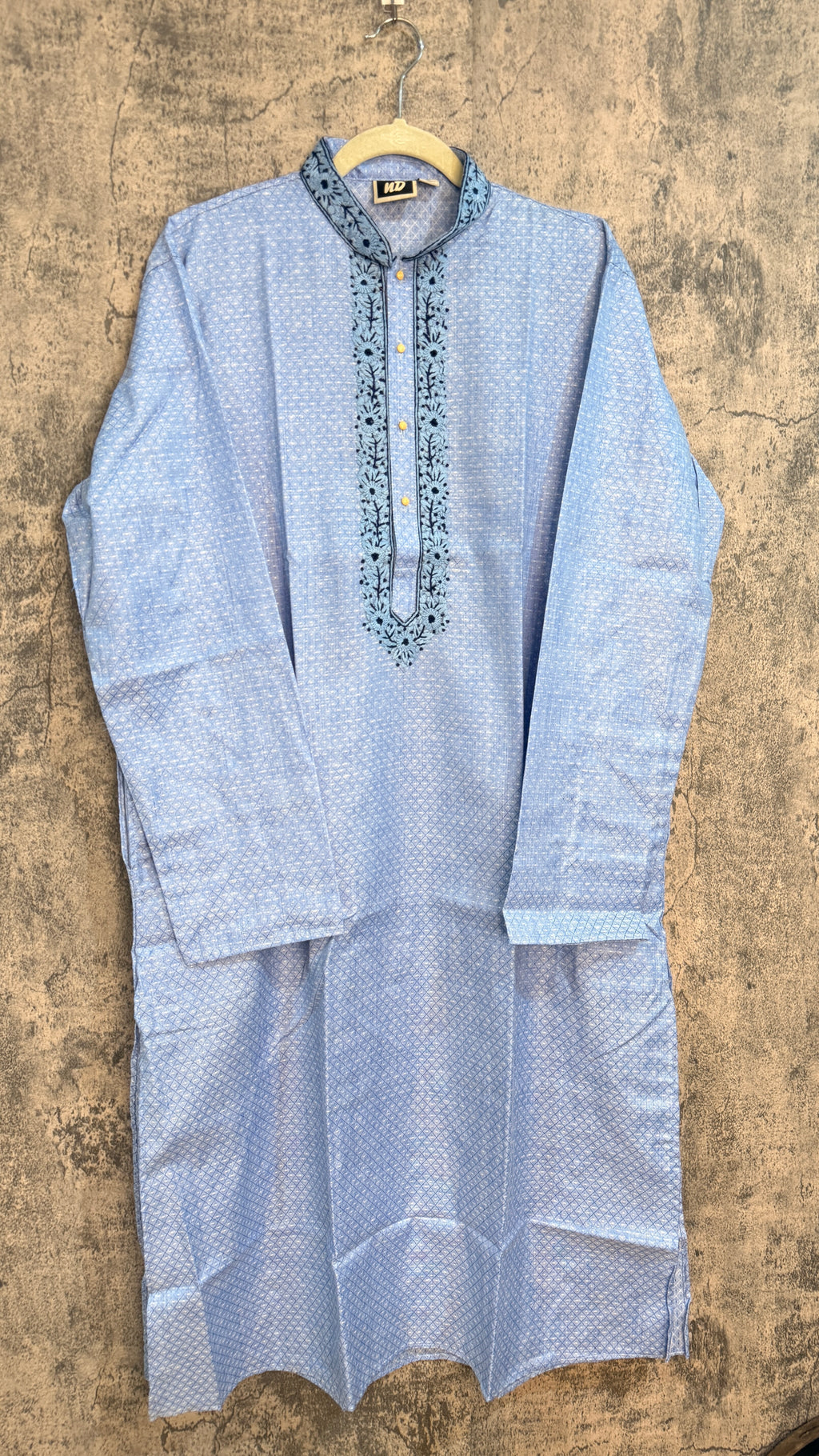 Light blue Soft silk kurta with hand work