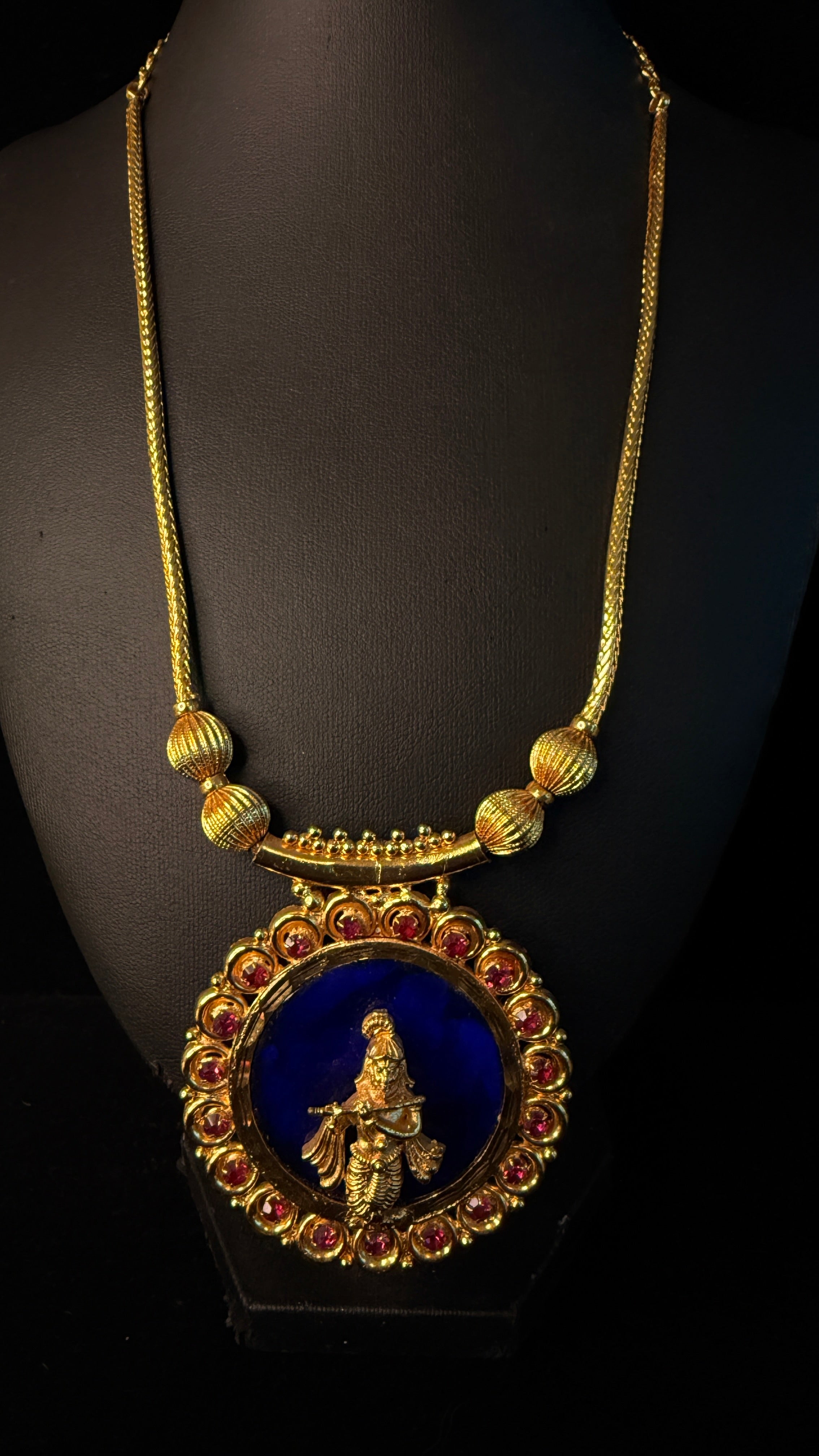 1gm gold plated Pendent with jhumka