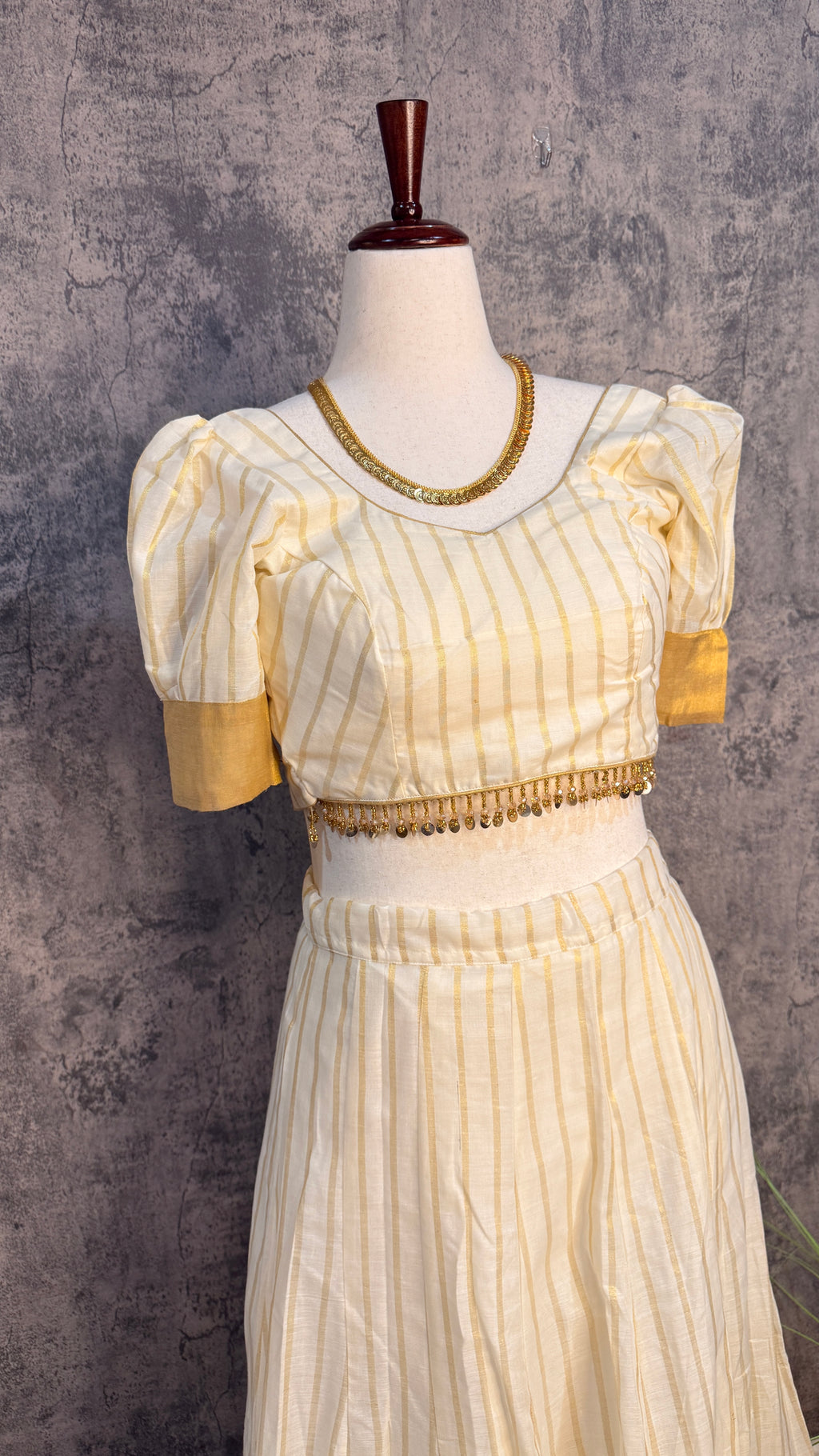 Onam flared skirt with blouse