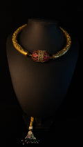 Hasli with jadau kundan pendent