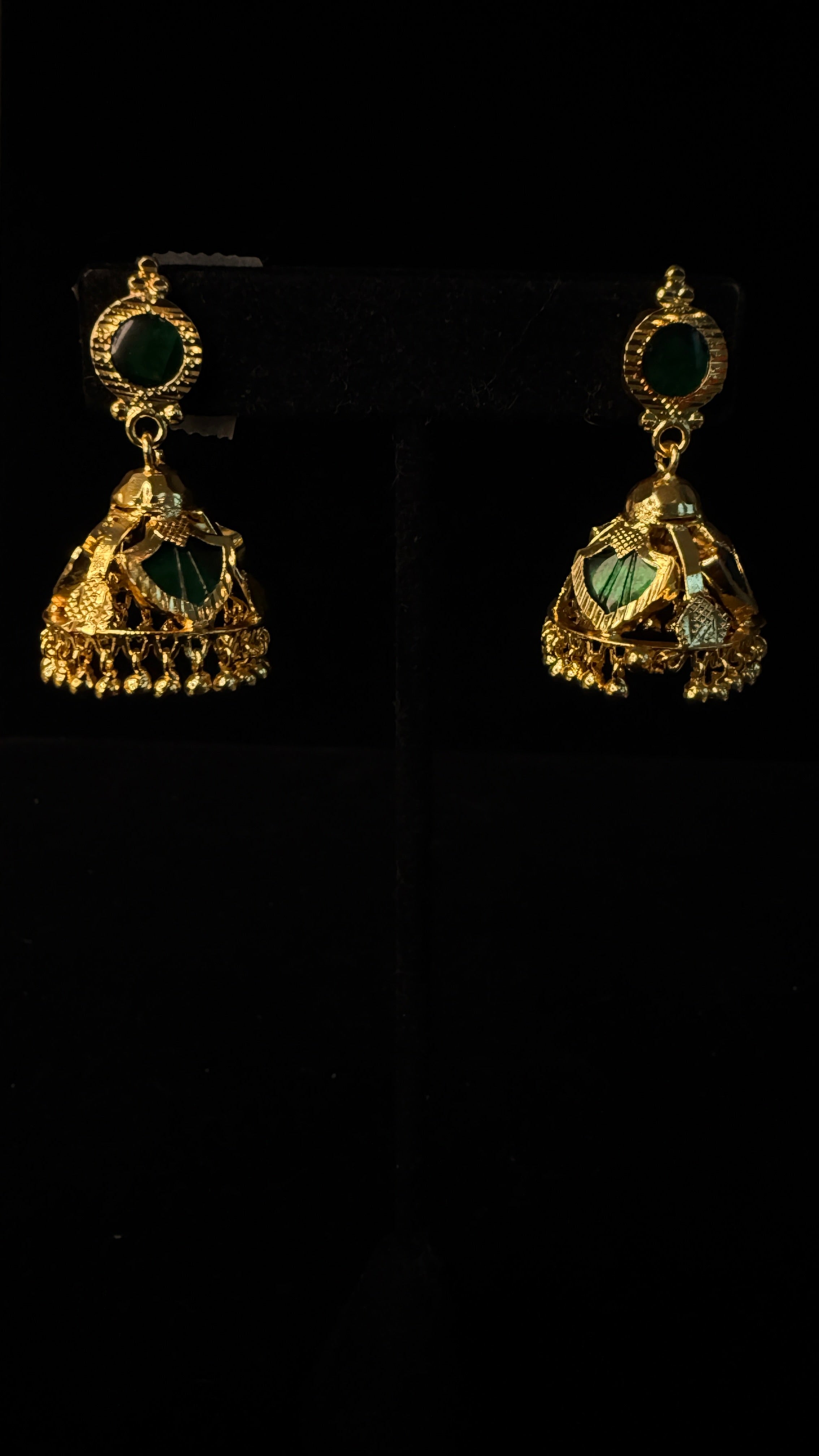 1gm gold plated Pendent with jhumka