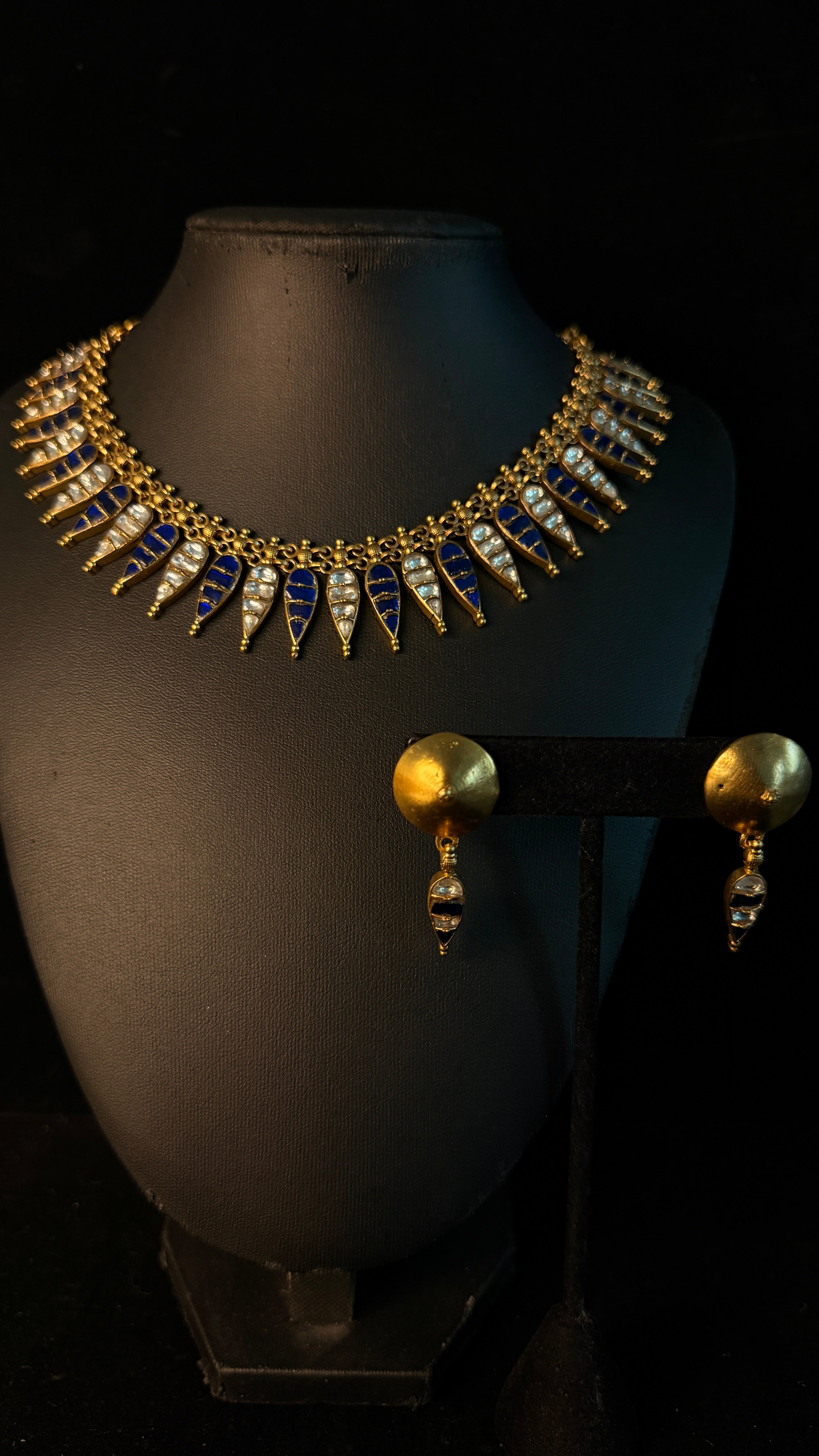 kerala Traditional jasmin bud insipred necklace with earring