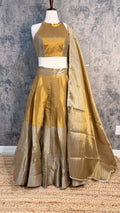 Cotton tissue 8m flare skirt, blouse and dupatta