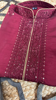 Maroon Kurt with bottom