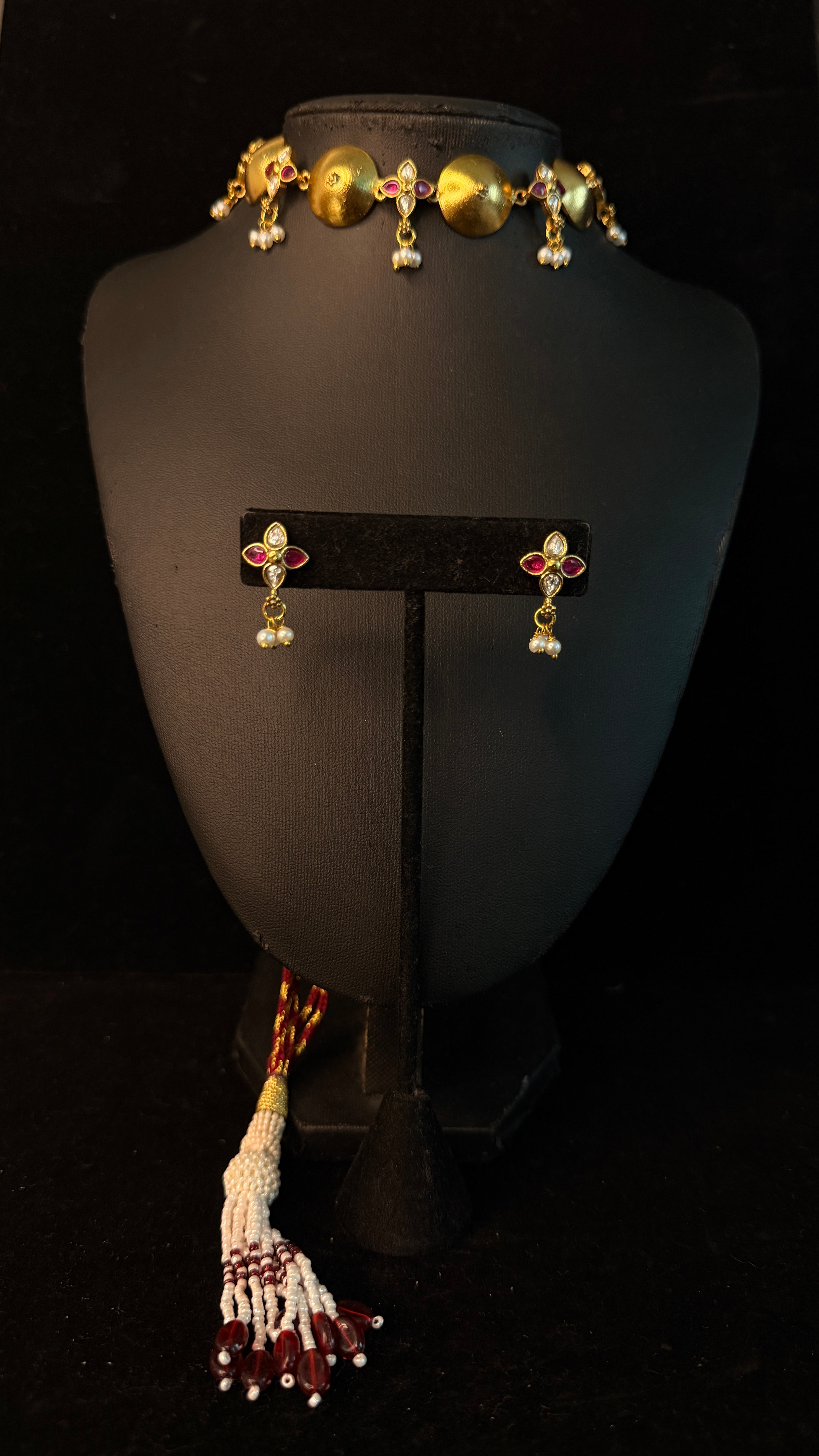 Tribal insipred choker with earring