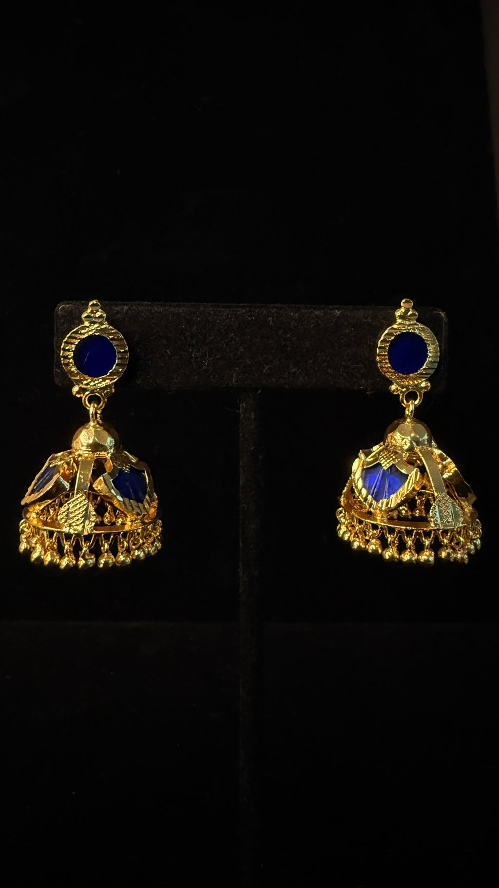 1gm gold plated Pendent with jhumka