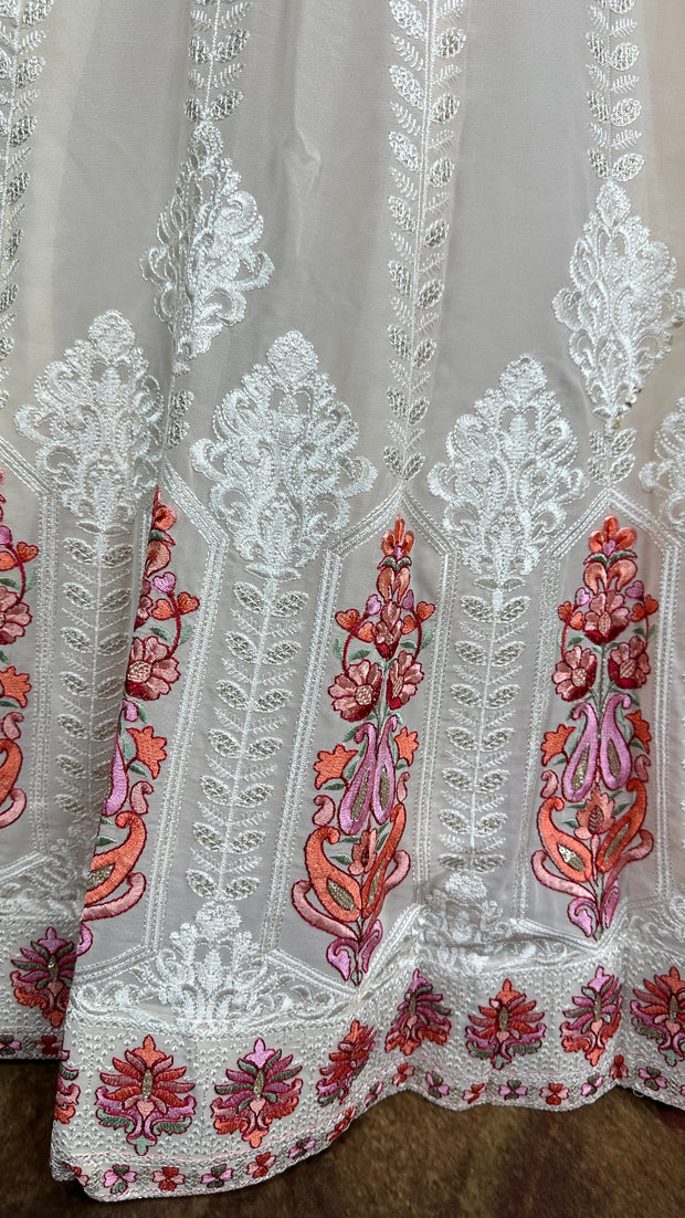 Beige lehanga with embroidery