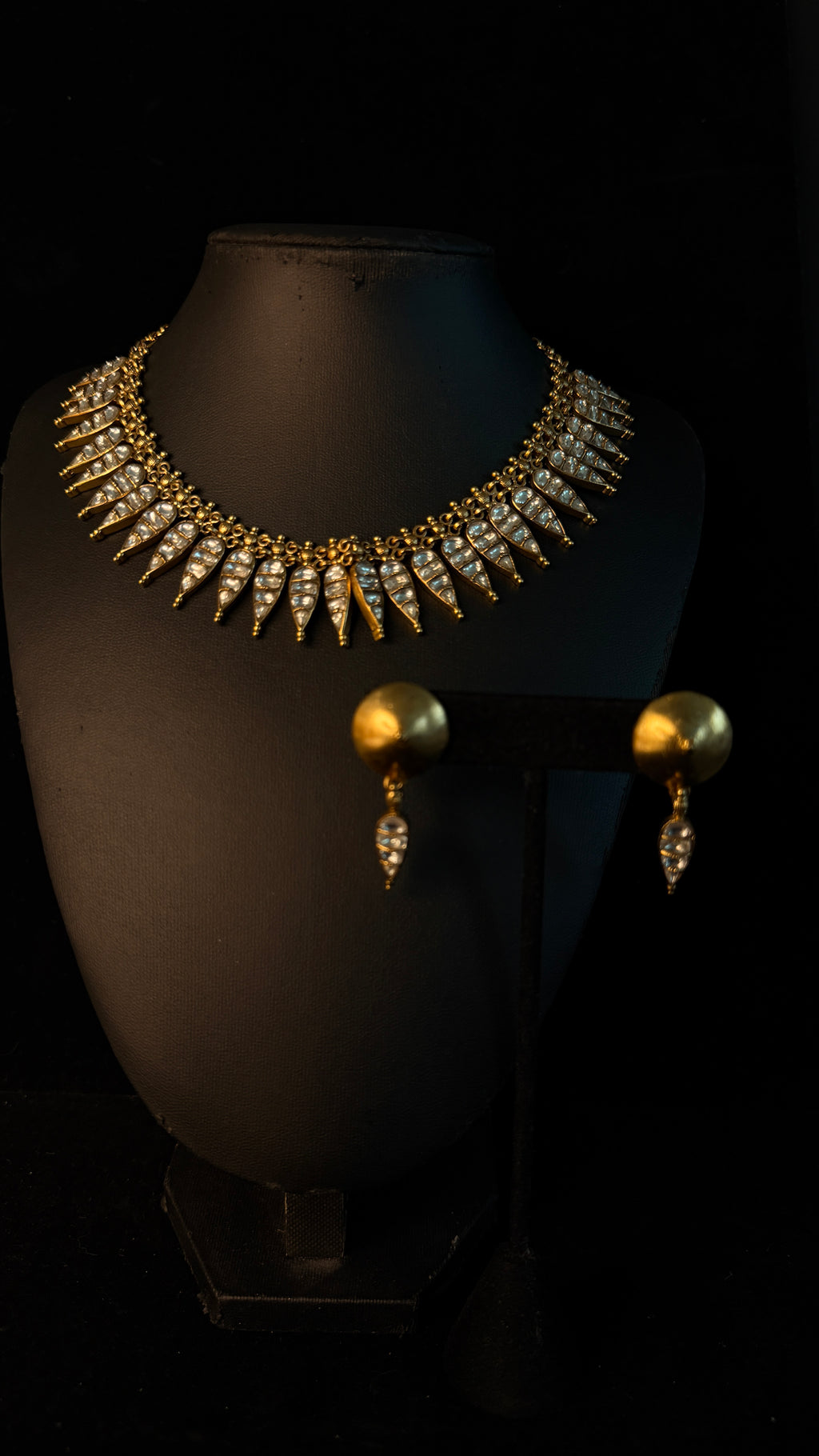 kerala Traditional jasmin bud insipred necklace with earring