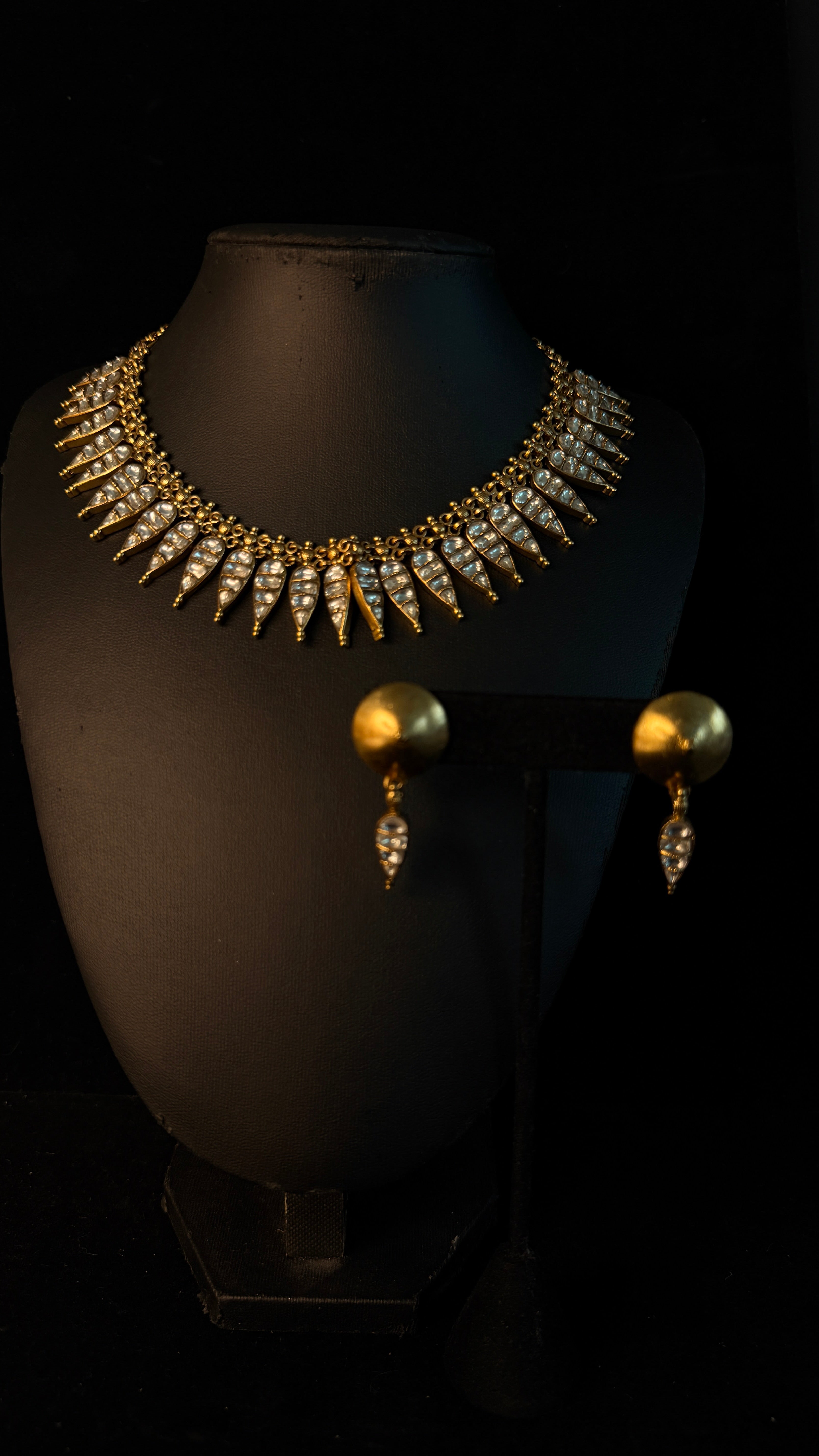 kerala Traditional jasmin bud insipred necklace with earring